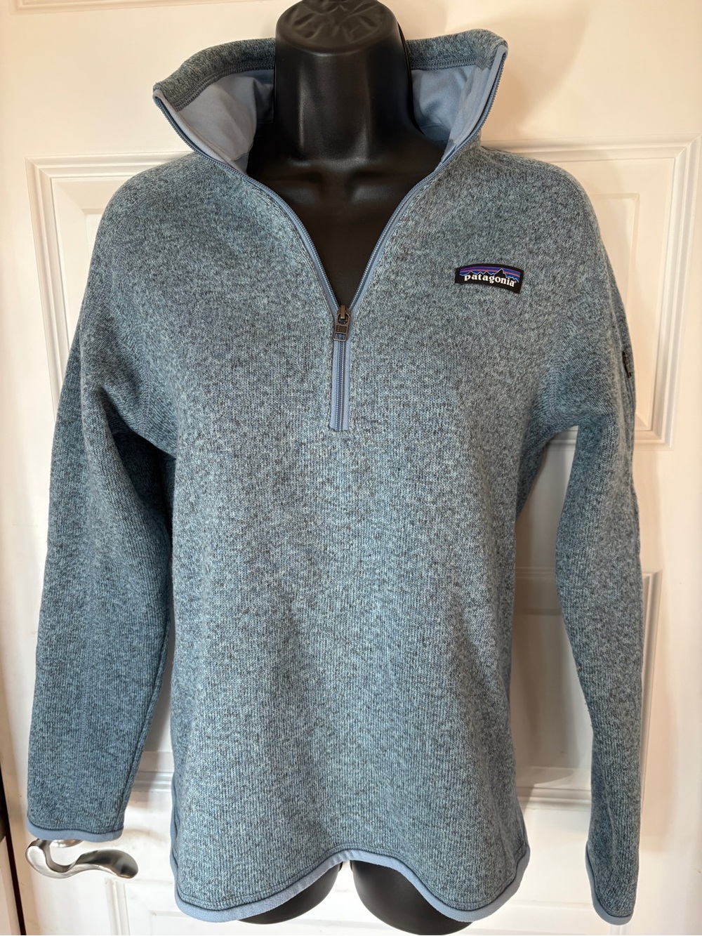 Patagonia Women's Heather Slate Blue Quarter-Zip Pullover